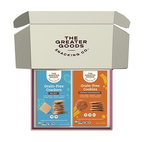  The Greater Goods Snacking Co. Dark Chocolate Sea Salt Biscotti  - Organic, Vegan, Grain Free, Gluten Free, and Paleo Friendly - Delicious  Small Batch Almond Flour Baked Snacks - 3-Pack 