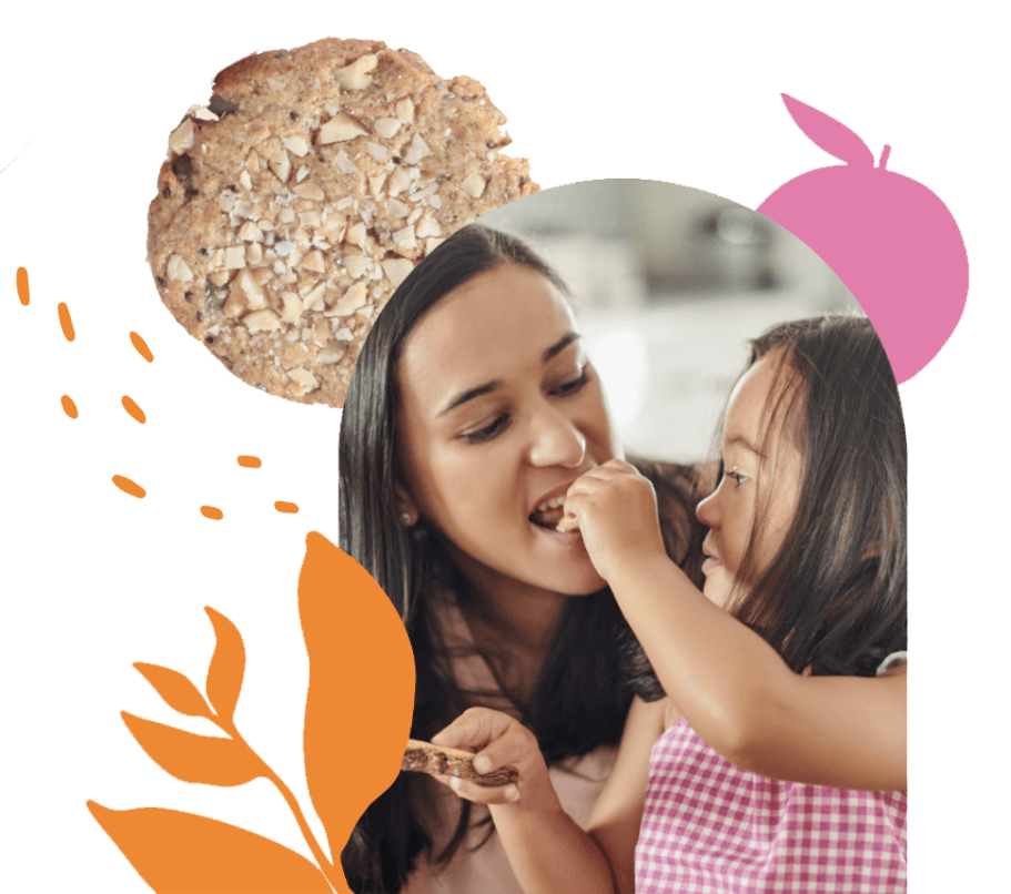 Woman and Child Enjoying Cookies